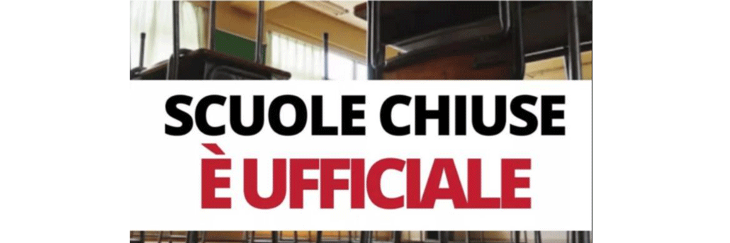 Scuole chiuse sino al 13 aprile